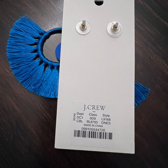 J. Crew Blue Fringe Earrings - Picture 2 of 2